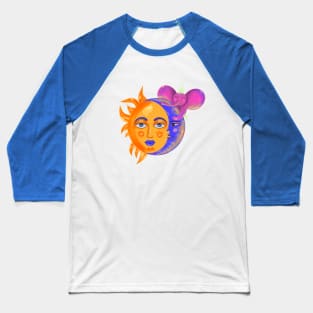 Sun Moon and elephant Baseball T-Shirt